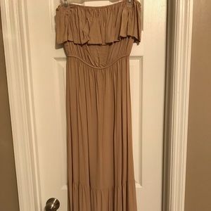 Tan boho maxi dress